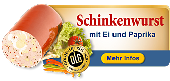 Schinkenwurst mit Ei und Paprika