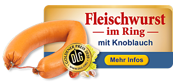 Fleischwurst im Ring mit Knoblauch