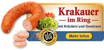 Krakauer-im-Ring mit Kräutern und Gewürzen